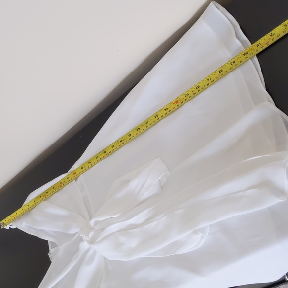 NWT ASOS White Cami Blouse | Front Tie Long Line Tank Top - Picture 14 of 14